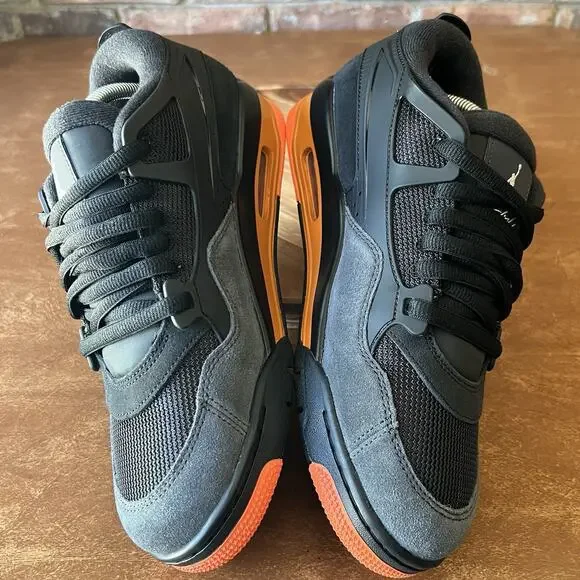 Air Jordan 4 RM Black Gray Starfish Low Shoes Sneakers Mens Sizes 11